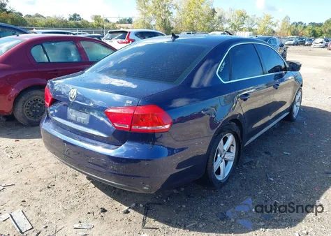 2012 Volkswagen Passat Se from USA, damaged, VIN 1VWBP7A39CC107084